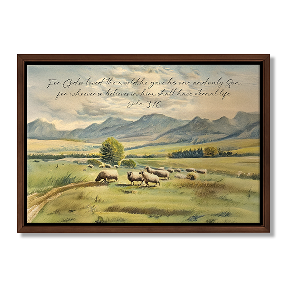 Flock in the Meadow Personalized Scripture Wall Art