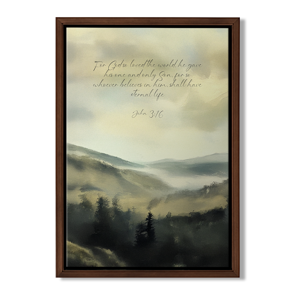 Foggy Forest Landscape Christian Landscape Wall Art