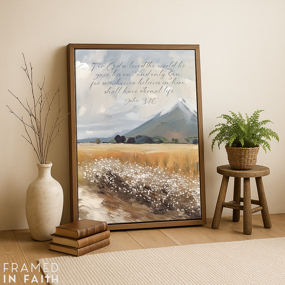 Quiet Valley Landscape Personalized Scripture Wall Art
