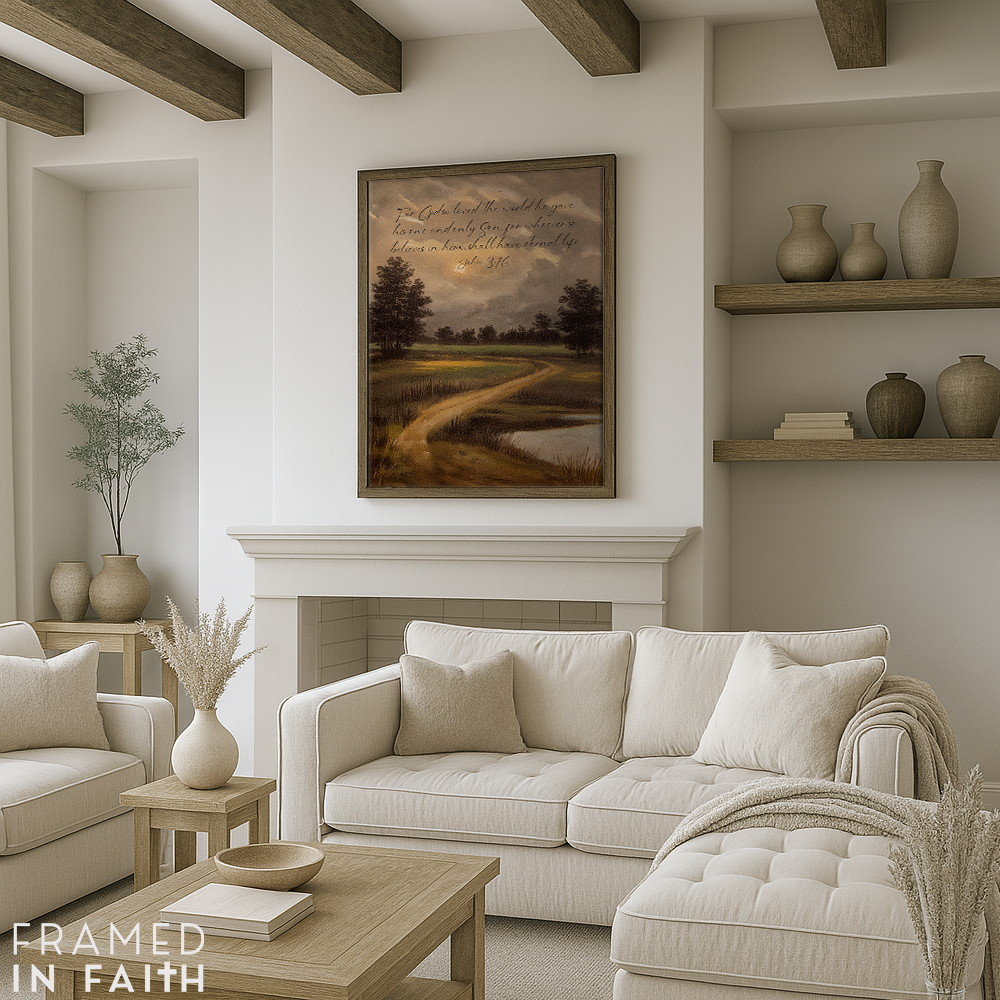 Quiet Field Path Custom Bible Verse Print