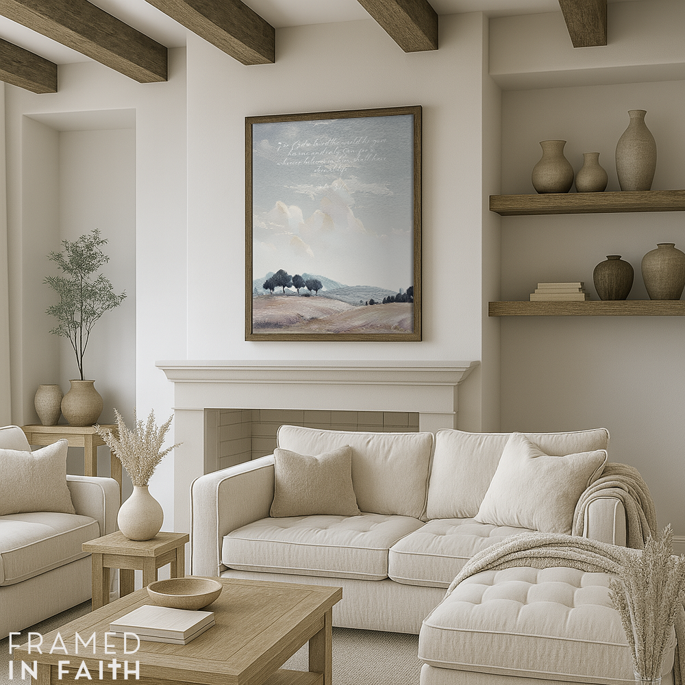 Graceful Landscape Skies Custom Scripture Print